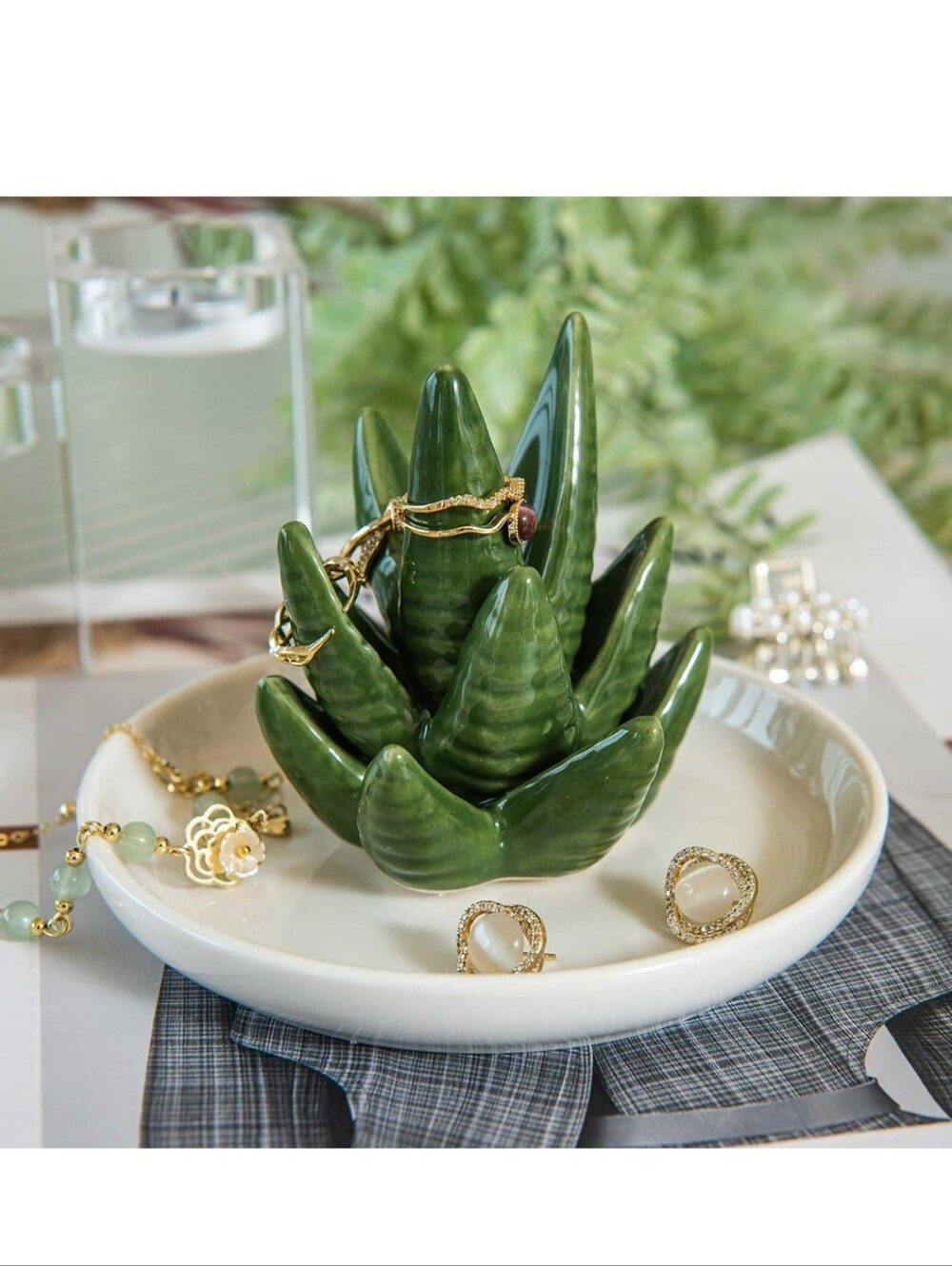 Succulent Jewelry Holder